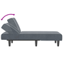 Șezlong, gri închis, catifea