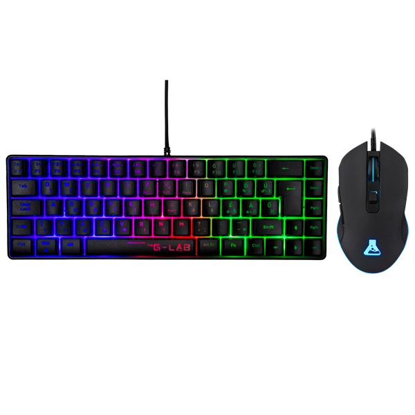 The G-Lab Gaming kit - 2 in 1 COMBO HYDROGEN B/HU (TKL billentyűzet, egér, 6200 DPI, RGB, USB-A, fekete, magyar) (COMBO-HYDRO-B/HU) (COMBO-HYDRO-B/HU)