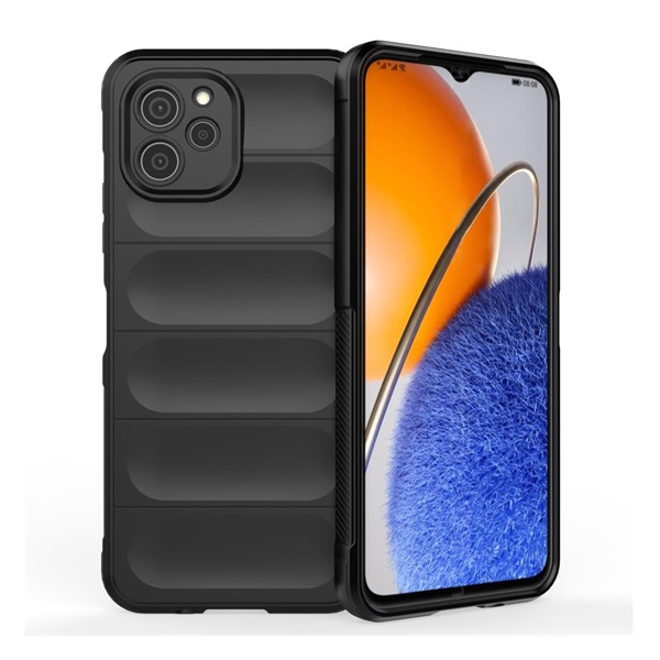 Szilikon telefonvédő (ütésállóság, kameravédő, 3D) FEKETE Huawei Nova Y61 "Gigapack csomagolás" (GP-136772)