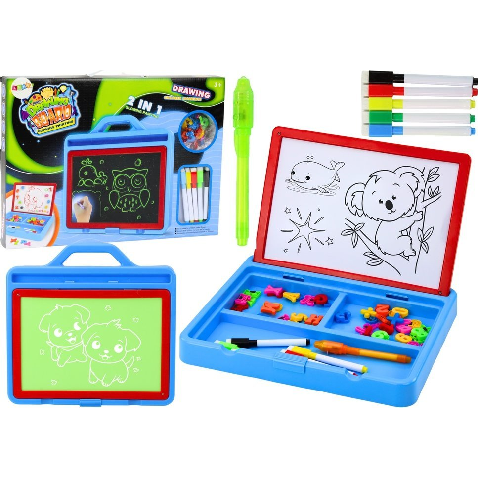 2in1 Rajztábla - Fényfestéshez, Mágneses