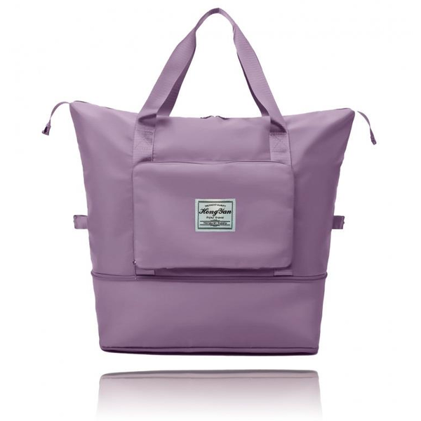Alum összecsukható táska nagy tárolóhellyel, világos lila