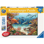 Ravensburger 13411 - Hogy-hogy? Milyen okból? Miért? Tengeri Élőlények a Korallzátonyon XXL Puzzle 150 darabos