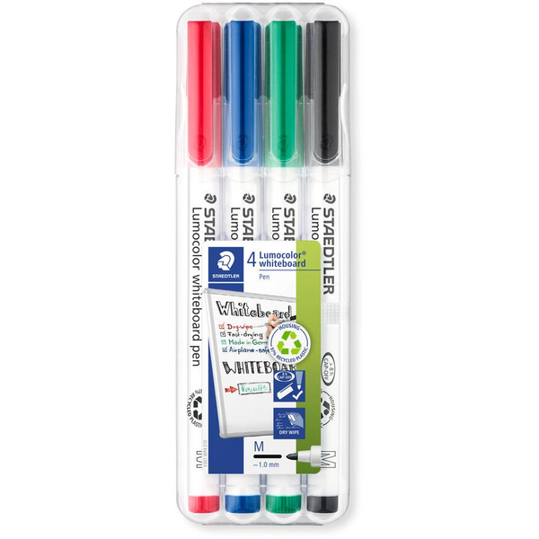 Steadtler Lumocolor 301 Tábla filctoll 1.00mm - Vegyes színek (4 db / csomag)