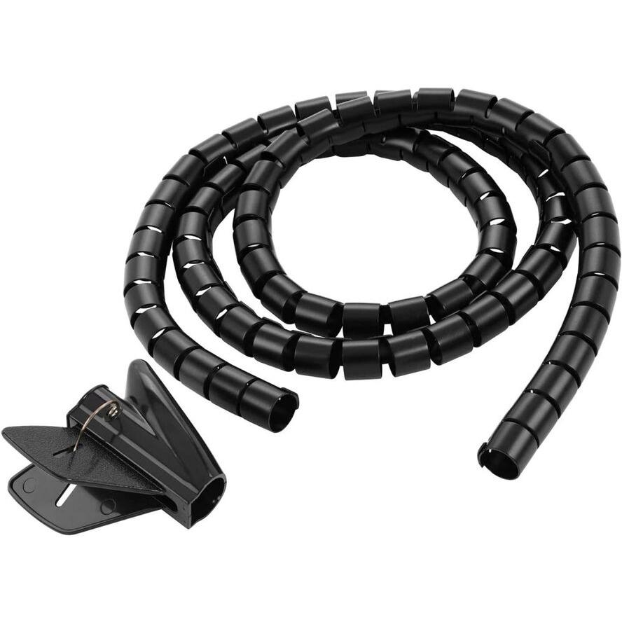 Techly Kabelmanagement mit Einzugshilfe, 2.5m, 25mm, Schwarz (ISWT-KIT-BK)