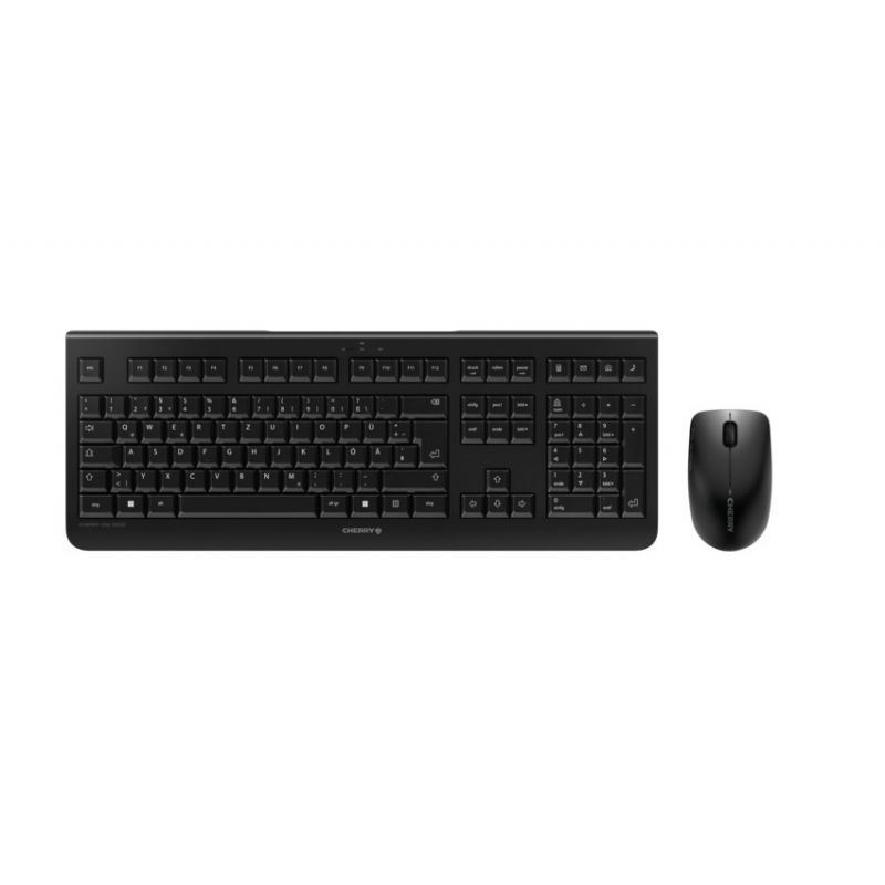 Cherry WD 3000 vezeték nélküli UK billentyűzet + optikai egér fekete (JD-0710GB-2) (JD-0710GB-2)