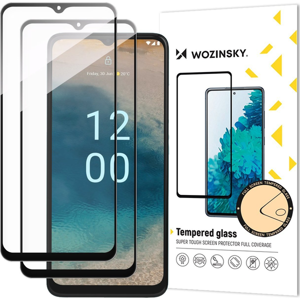  Wozinsky Wozinsky Full Glue Tempered Glass 2x szkło hartowane do Nokia G22 9H na cały ekran z czarną ramką