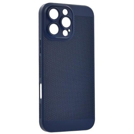 Gigapack Apple iPhone 16 Pro légáteresztő, lyukacsos műanyag tok sötétkék (GP-159941) (GP-159941)