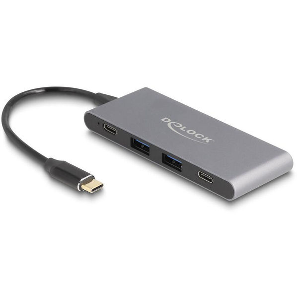 Delock 4 portos USB Type-C  Hub 2 x A-típusú USB és 2 x USB Type-C  10 Gbps (64111)