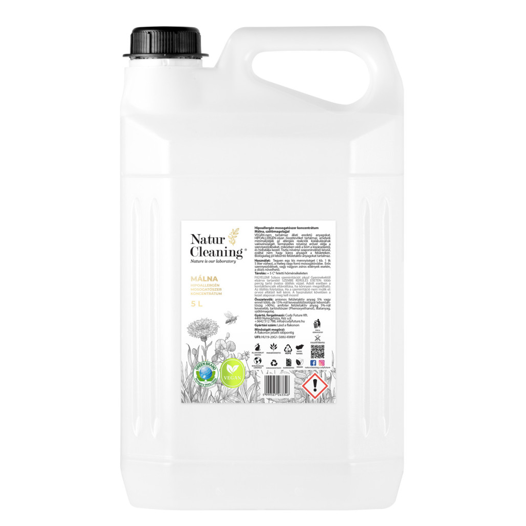 NaturCleaning Mosogatószer koncentrátum 5 liter - málna