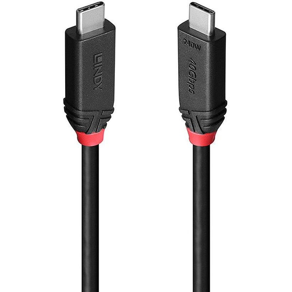 Lindy 37002 cavo USB USB4 Gen 3x2 2 m USB C Nero