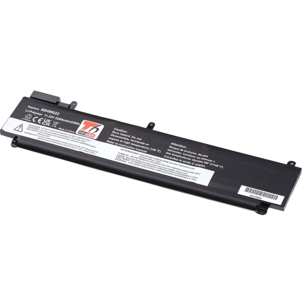 T6 Power for Lenovo ThinkPad T470s 20JS, Li-Poly, 11.25 V, 2200 mAh (25 Wh), black