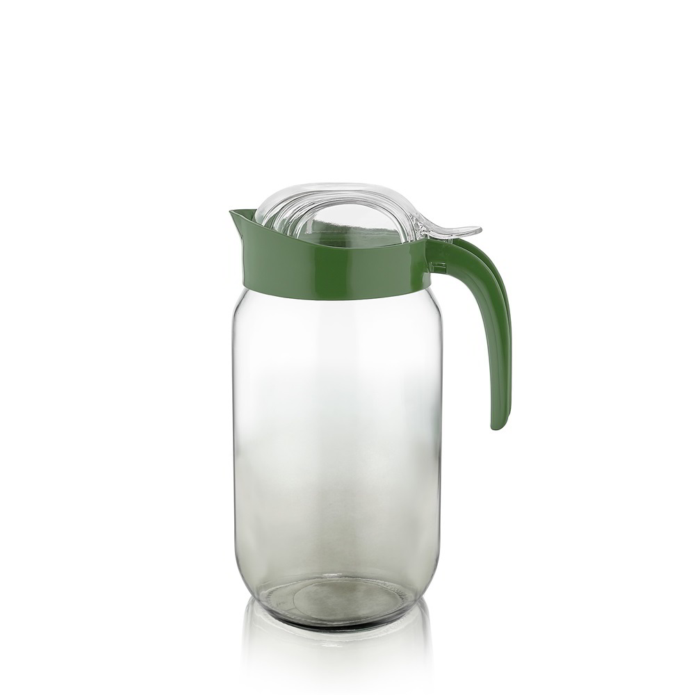 Iris C-00490 Rainbow Üveg kancsó 1.0L - Átlátszó / zöld (C-00490)