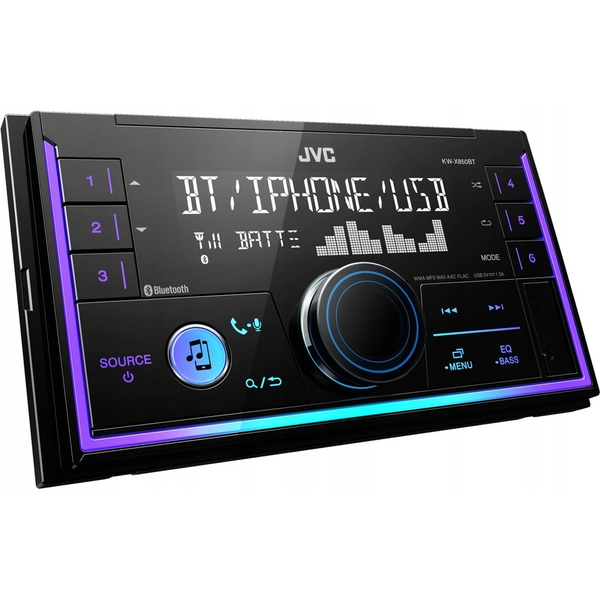 JVC KW-X850BT Mechanika nélküli 2 DIN Bluetooth autórádió