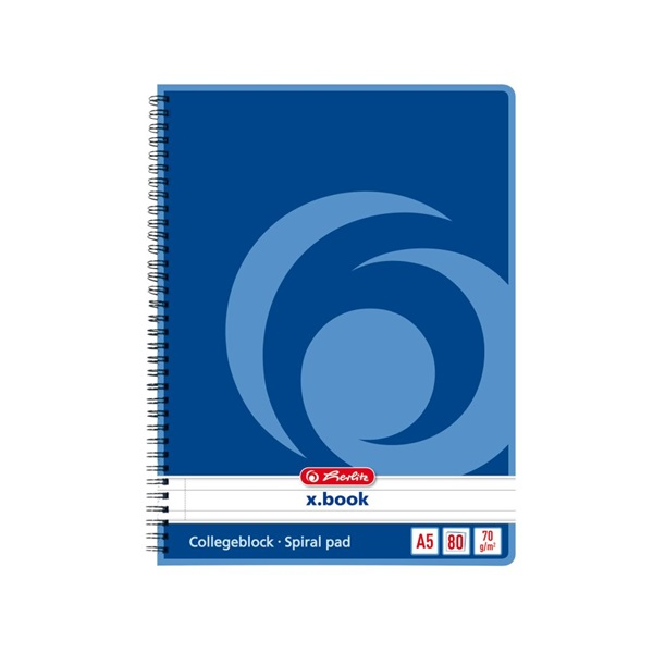 Herlitz College A5 80lapos lefűzhető vonalas spirálfüzet (00297515)