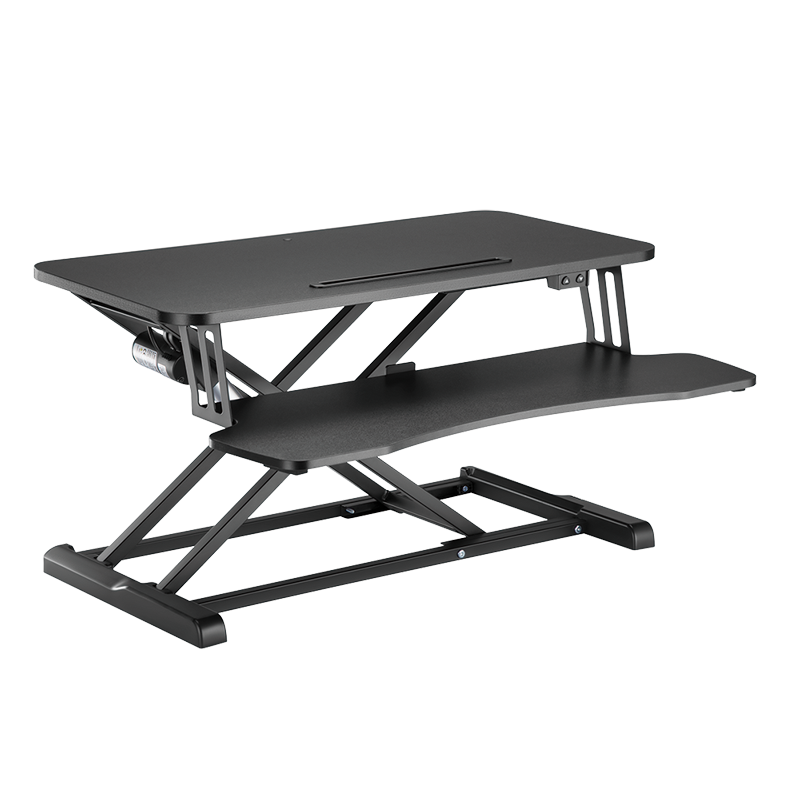 Logilink Ülő/álló asztali átalakító billentyűzet tálcával, 20 kg-ig, elektromosan állítható, fekete (EO0054) (EO0054)