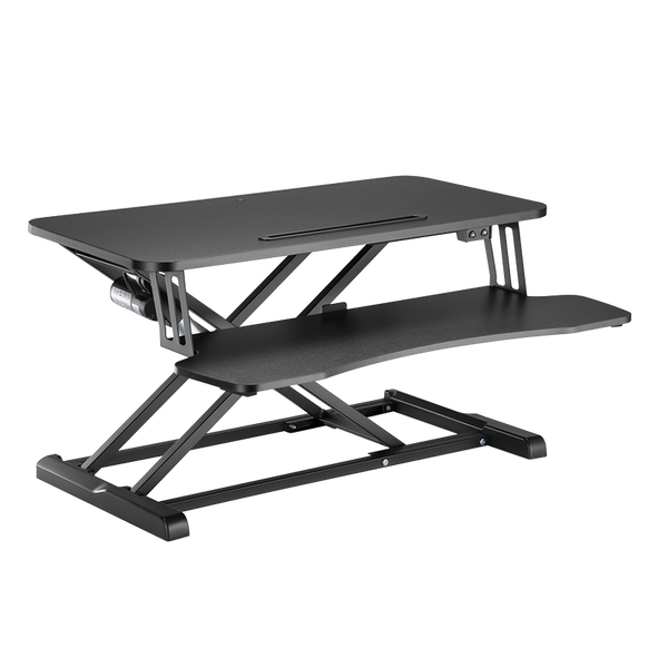 Logilink Ülő/álló asztali átalakító billentyűzet tálcával, 20 kg-ig, elektromosan állítható, fekete (EO0054)