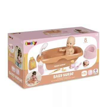 Smoby Baby Nurse: Babafürdető játékszett 8 db kiegészítővel (7600220383)