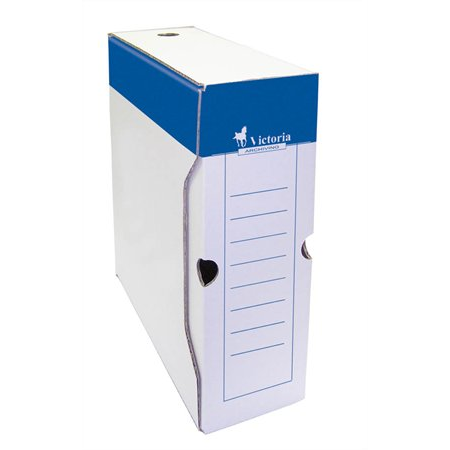 Victoria A4 100mm archiváló doboz - Kék/Fehér (24779)