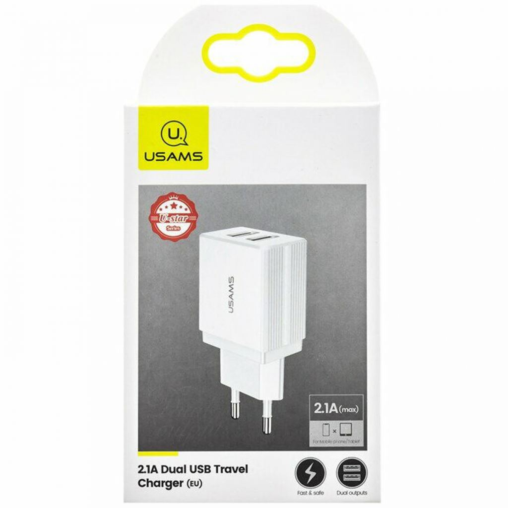Nabíjačka sieťová CC90TC01 USB univerzálna 2100 mA (usams1354798)