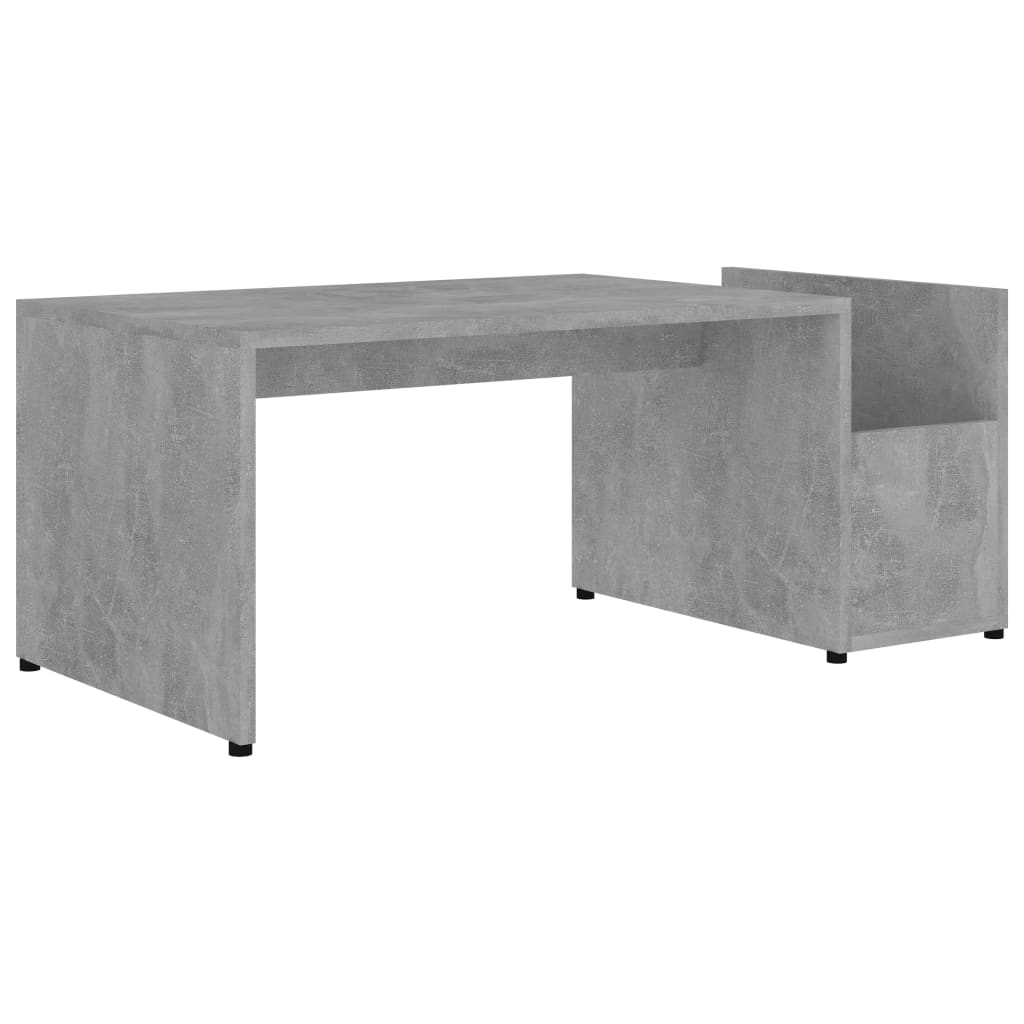 betonszürke forgácslap dohányzóasztal 90 x 45 x 35 cm (802925)