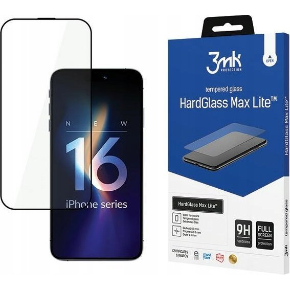 Tvrzené sklo 3MK pro Apple iPhone 16 Pro, 1 ks