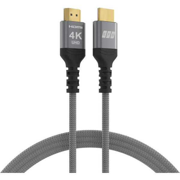 EFB HDMI Kabel High-Speed m. Ethernet 4K60Hz 1,0m grau