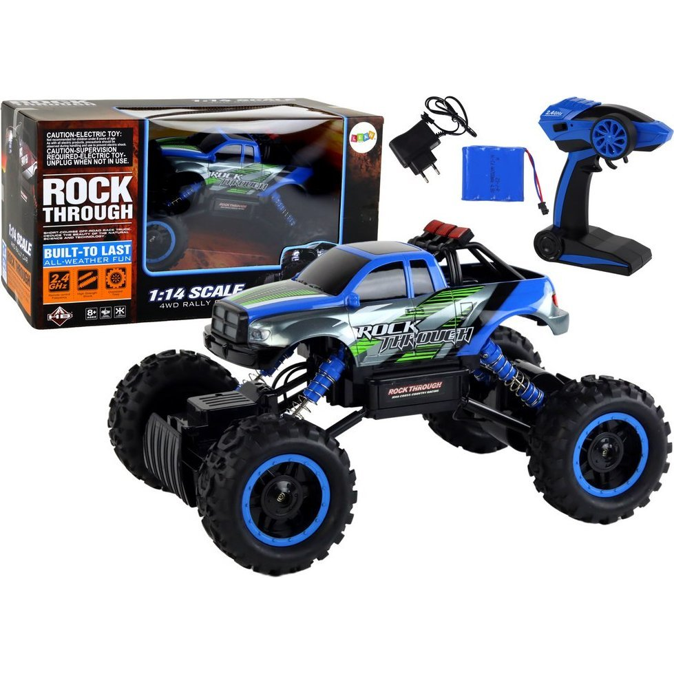 Terep Távirányítós R/C Autó - 1:14, 2.4 Ghz, Kék (17344)