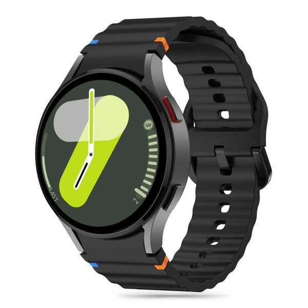 TECH-PROTECT SILICONE SPORT óra tok Samsung Galaxy Watch 4 / 5 / 5 PRO / 6 / 7 / FE készülékhez fekete