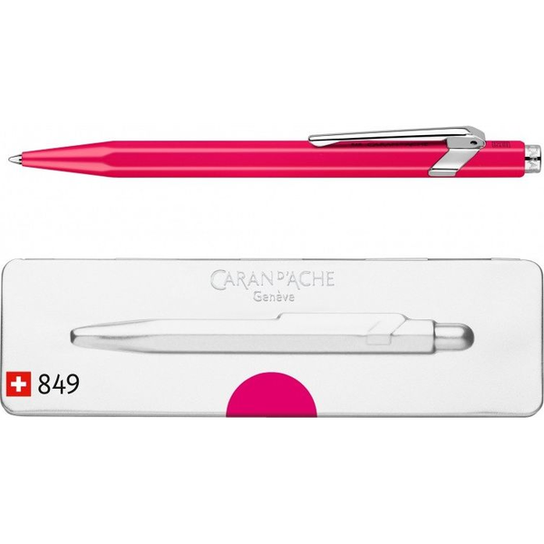 Boligrafo Caran D'ache 849 Pop Line Fucsia Fluo Con Estuche Punta Media