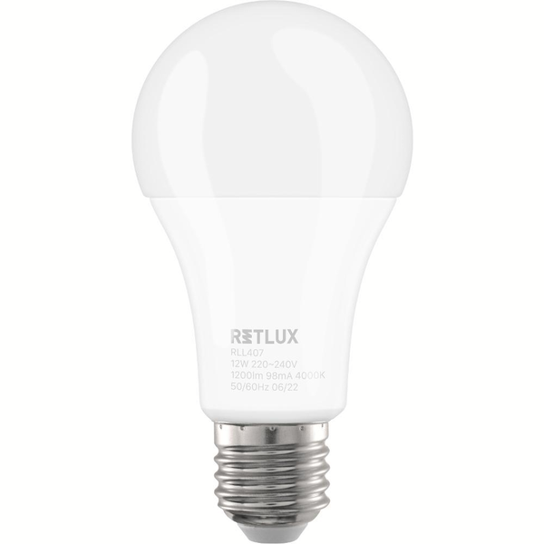Retlux RLL 407 LED izzó 12W 1200lm 4000K E27 - Meleg Fehér