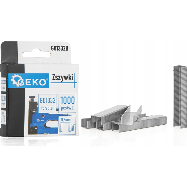  Geko Zszywki 1.2x11.3mm 6mm 1000szt. (200)