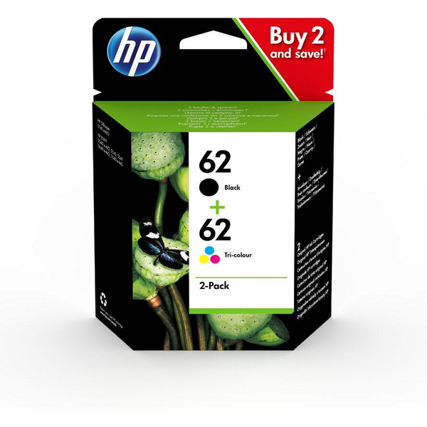 HP 62 Original 2-Pack Fekete/Háromszínű Tintapatron