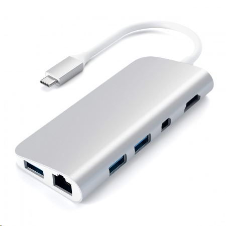 Satechi Aluminium TYPE-C Multimedia Adapter ezüst (ST-TCMM8PAS) (ST-TCMM8PAS)