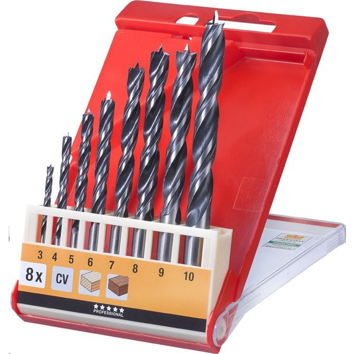 KWB PROFI CrV fa fúrószár készlet 2-fázisú vágó éllel, 8 db-os (514100) (514100)