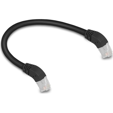 DELOCK RJ45 Netzwerkkabel Cat.6A S/FTP Slim 45° 0,25 schwarz