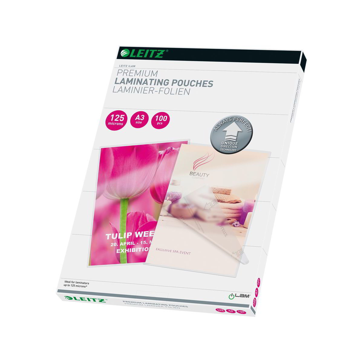 Leitz 125 mikron A3 lamináló fólia (100 db / csomag) (74880000)