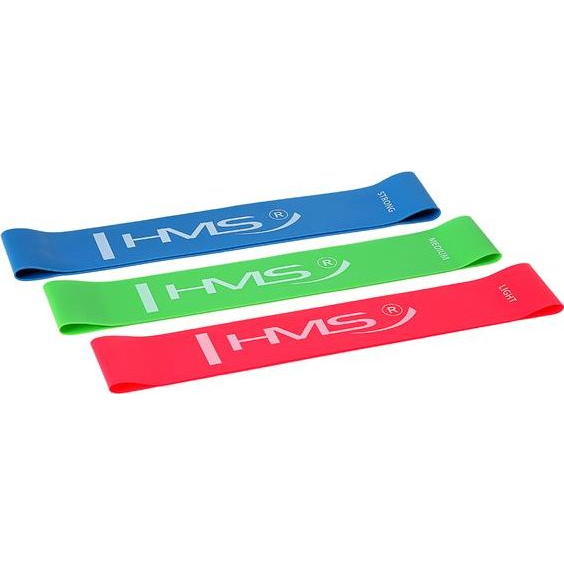 HMS Mini Band Set GU04 Slim różne poziomy oporu w zestawie wielokolorowy 3 szt.