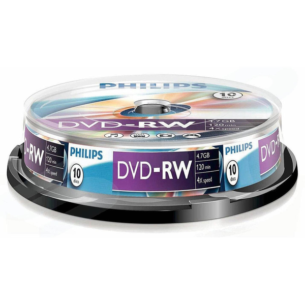 Philips DVD-RW47CBx10 4X újraírható hengeres (10db)