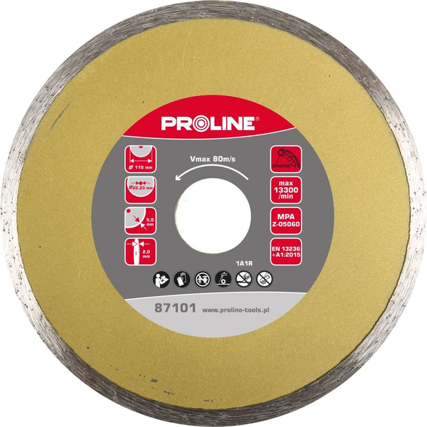  Pro-Line TARCZA DIAMENTOWA PEŁNA (MAT.BUD) 125*2.2*5.0*22.23 PROLINE
