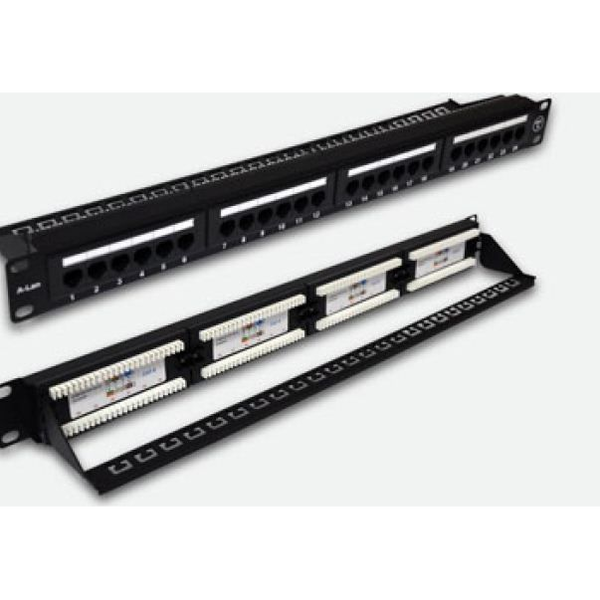 Alantec Pk001 Panel De Conexión Utp Cat.6, 24 Puertos Lsa Con Estante 1u 19"