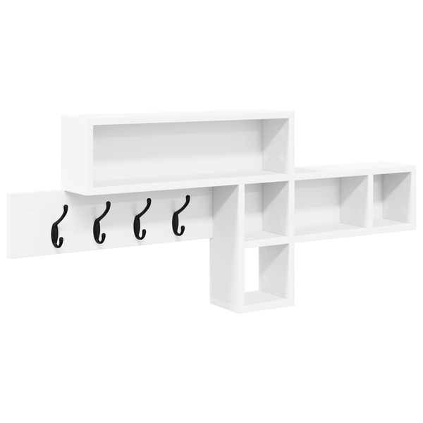 Răcător de paltoane montat pe perete Alb 100 x 12 x 43.5 cm