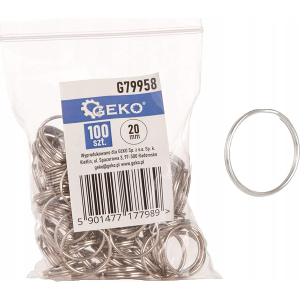 Geko Kółko – brelok do kluczy 20mm – 100szt (100)