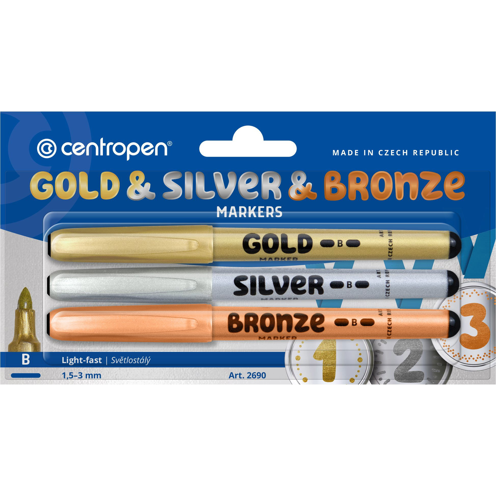 CENTROPEN 2690 arany, ezüst és bronz (626900301)