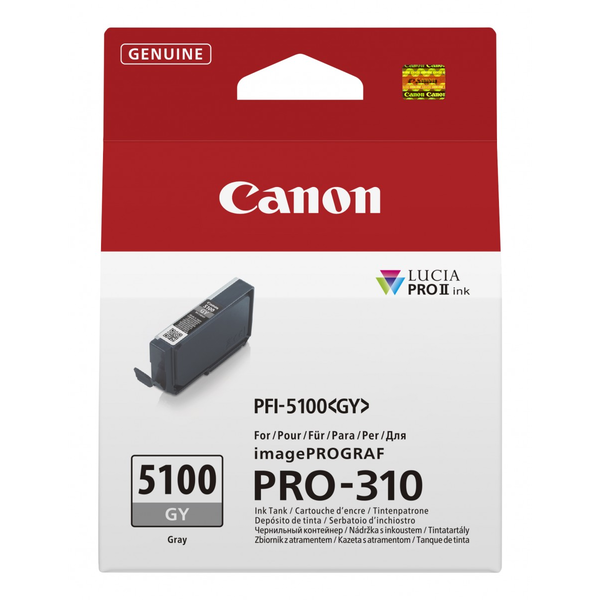 Canon PFI-5100 GY blækpatron 1 stk Original Grå