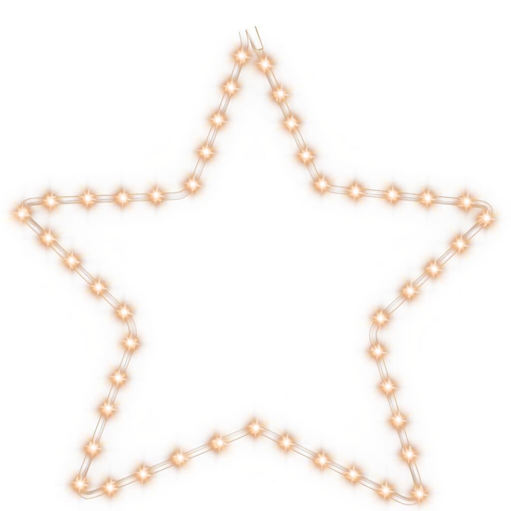 karácsonyi csillag 48 meleg fehér LED-del 56 cm (343292)