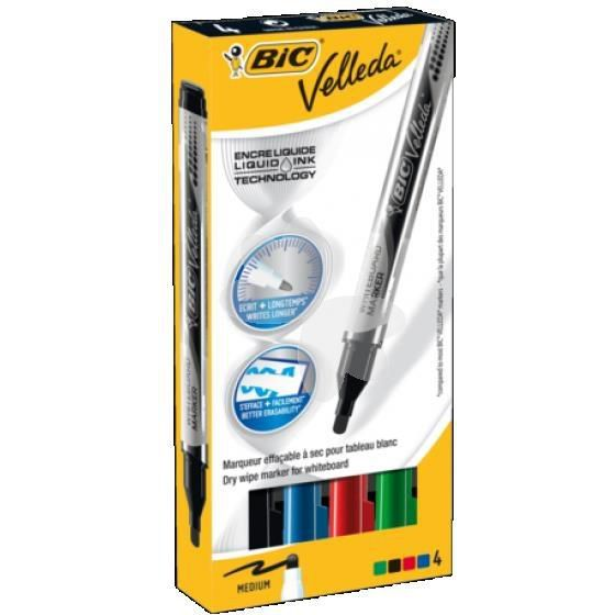  Bic Marker Velleda Liquid Mix 4 kolory BIC - 199971