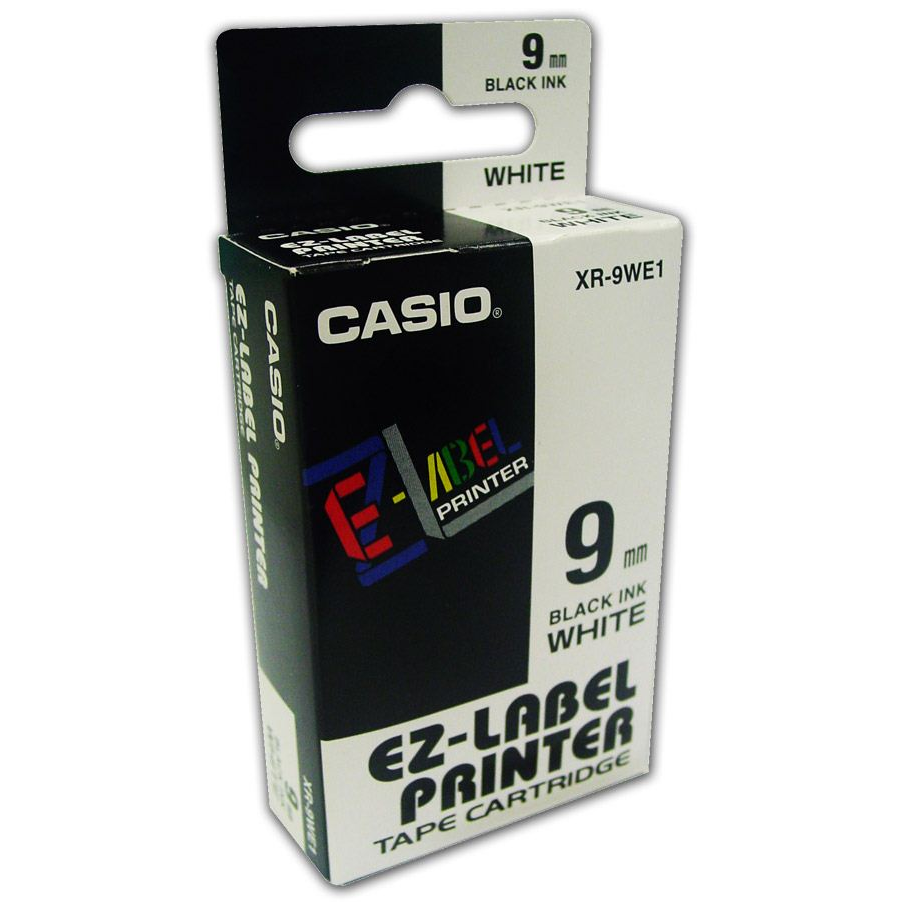 Casio Feliratozógép szalag, 9 mm x 8 m, fehér-fekete (GCIR-9WE1) (GCIR-9WE1)