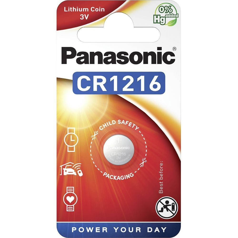 Panasonic 3V Lítium gombelem (1 db/bliszter) (CR-1216EL/1B) (CR-1216EL/1B)