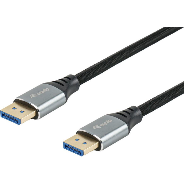Equip 119281 cabo DisplayPort 1 m Preto, Prateado