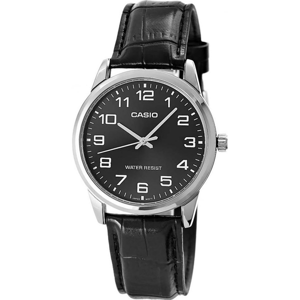 Pánske hodinky Casio MTP-V001L-1BUDF klasický čierny remienok + BOX